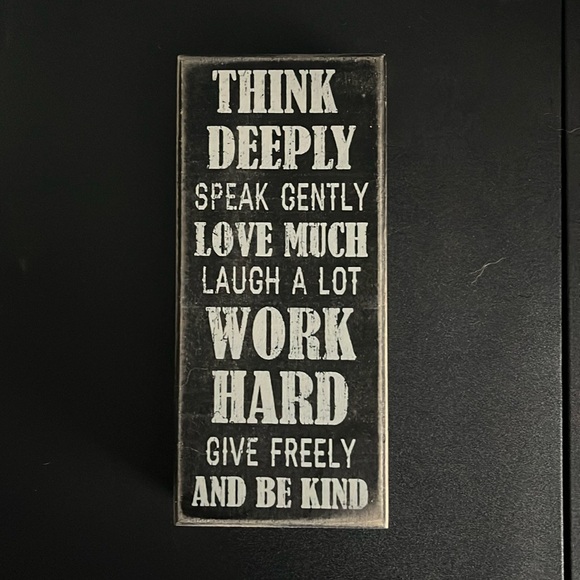 Primitives by Kathy Other - Primitives by Kathy Think deeply box sign